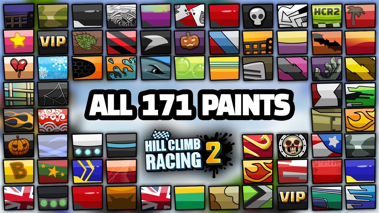 NOMBRE MAXIMAL DE peintures légendaires HILL CLIMB RACING 2