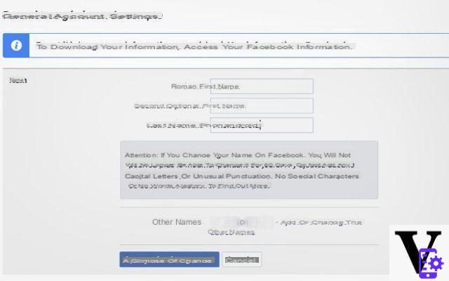 Facebook: how to change your name on the social network