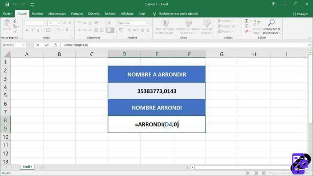How to automatically round the number of a cell in Excel?