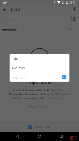 Come usare i messaggi importanti Instagram