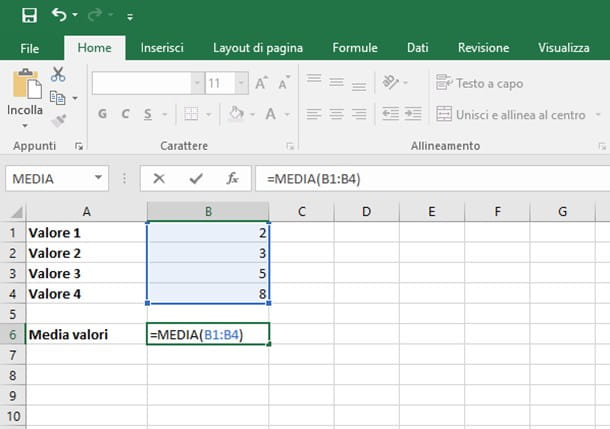 Comment faire une moyenne dans Excel