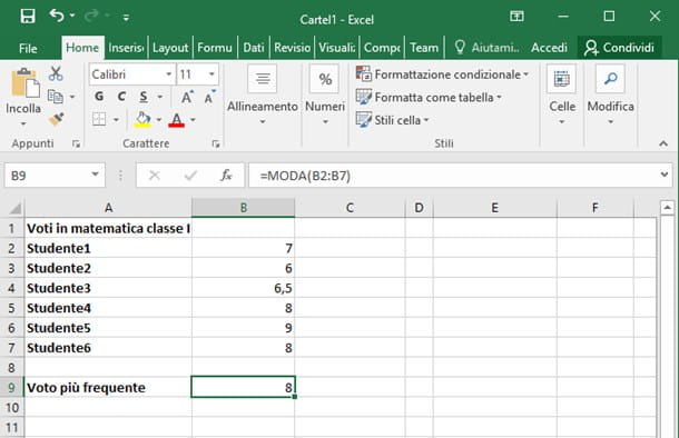 How to average in Excel