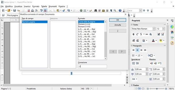 How to number pages with Open Office