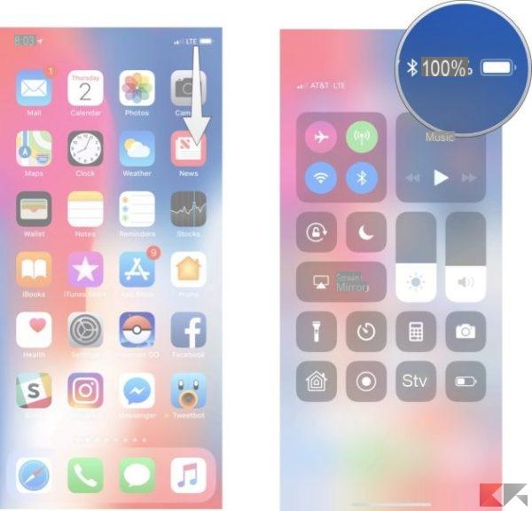 iPhone x percentagem de bateria: como visualizá-la