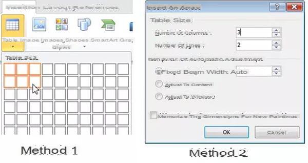 Word tables: create, modify, enlarge, delete ...