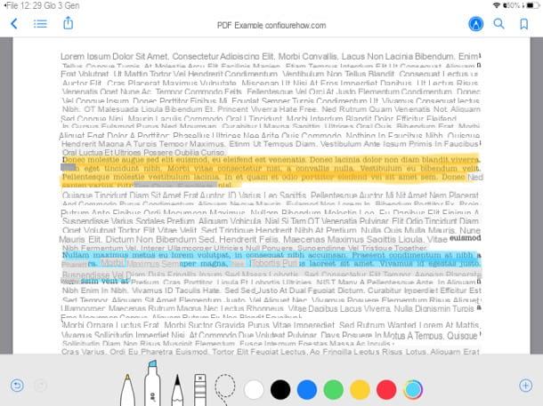 How to highlight PDF on iPad