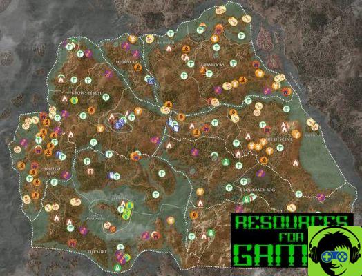 Guia Witcher 3 Mapas Pontos de Interesse, Colecionáveis