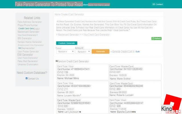 Generador de tarjetas de crédeto: lo mejor para obtener números de tarjeta y CVV