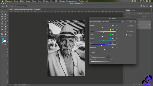 How to change your photo to black and white in Photoshop?