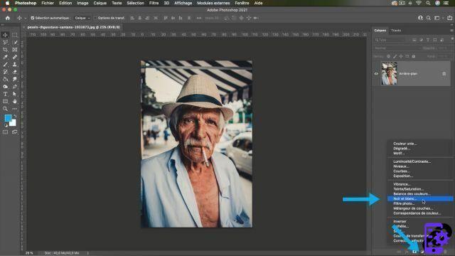 How to change your photo to black and white in Photoshop?