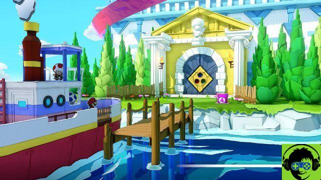 Paper Mario: El rey del origami - Corta la serpentina morada | Paseo por la torre del mar