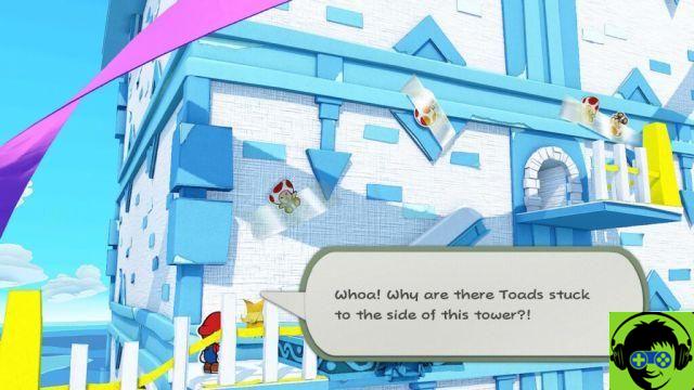 Paper Mario: El rey del origami - Corta la serpentina morada | Paseo por la torre del mar