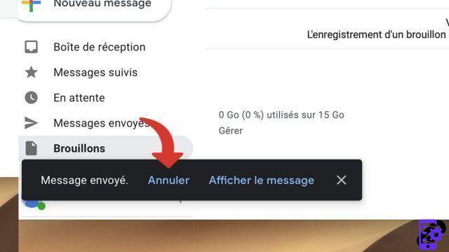 Como cancelar o envio de um e-mail para o Gmail?