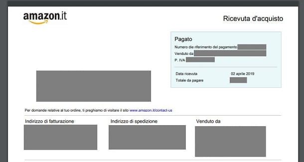 How to receive an invoice from Amazon