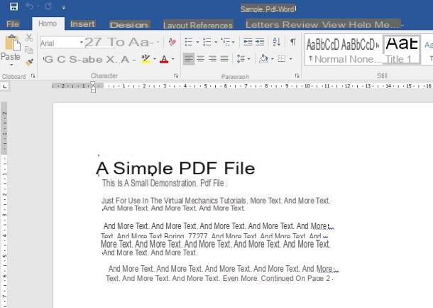 Come convertire un file PDF in Word