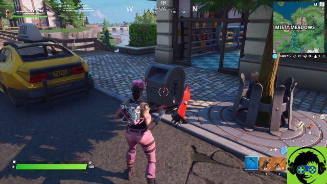 Dónde destruir Dropbox Ghost and Shadow en Fortnite Capítulo 2 Temporada 2 - Misión de lealtad TNTina