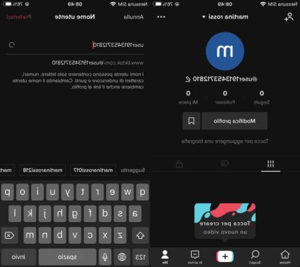 Come chiamarsi su TikTok