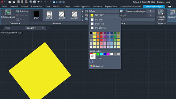 How to color in AutoCAD