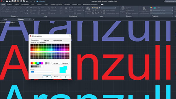 How to color in AutoCAD