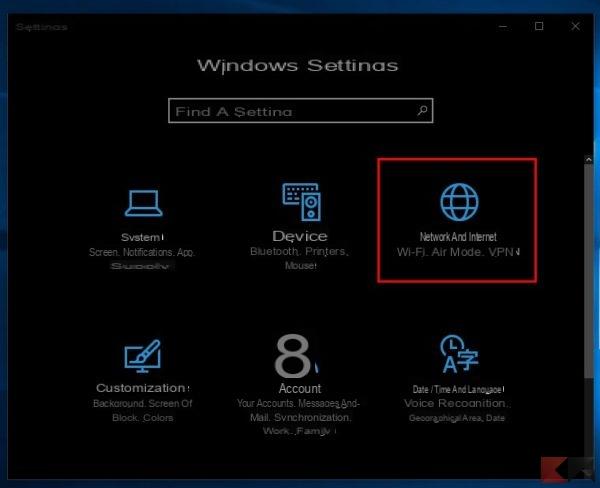 Come creare un hotspot wi-fi con Windows 10