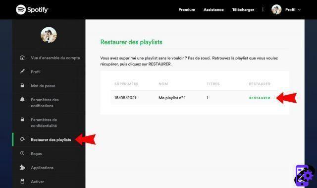 Como restaurar uma lista de reprodução excluída do Spotify?