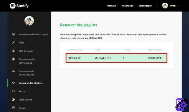 Como restaurar uma lista de reprodução excluída do Spotify?