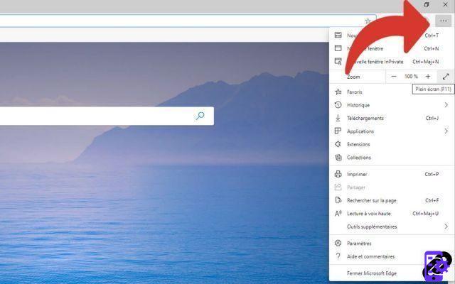 How do I turn Edge's fullscreen mode on and off?