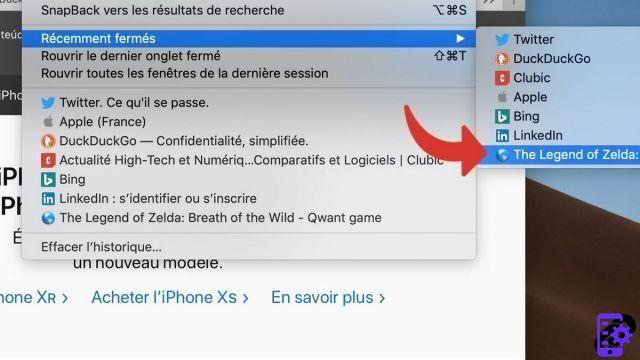 How to reopen a closed tab on Safari?