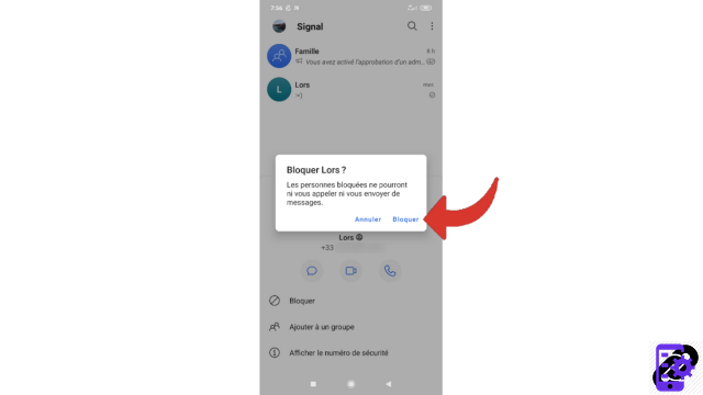 Como faço para bloquear e desbloquear um contato no Signal?