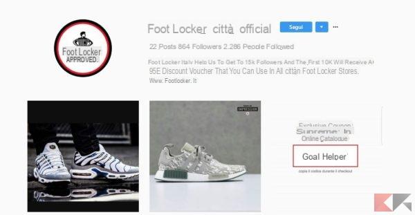 Engaños de Instagram: cupones de descuento de Amazon, Nike y Foot Locker