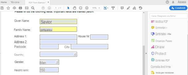 Come faccio a compilare un modulo in PDF