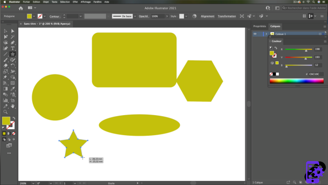 How to make geometric shapes (square, round, star) in Illustrator?