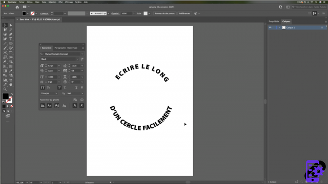 How do I write my text on a circle with Illustrator?