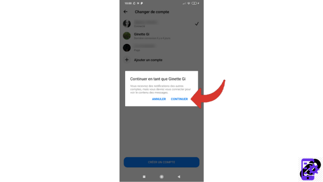 Como mudar de conta no Messenger?