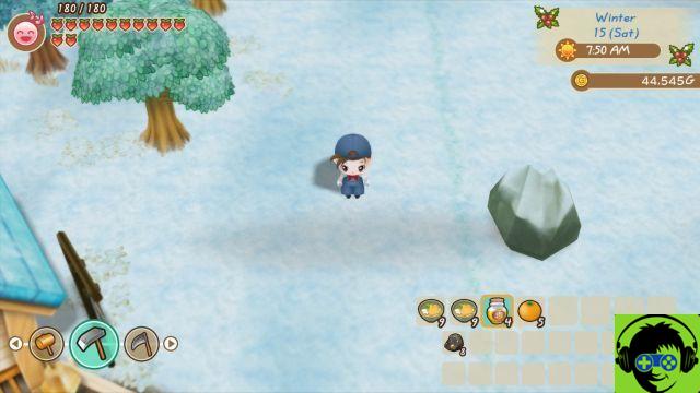 Como obter madeira e pedra em Story of Seasons: Friends of Mineral Town