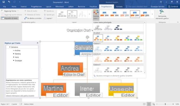 How to make a Word organization chart