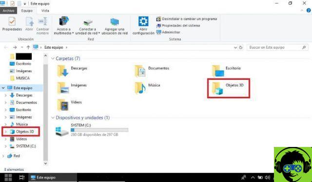 ¿Qué son y cómo borrar o quitar la carpeta de objetos 3D en Windows 10?