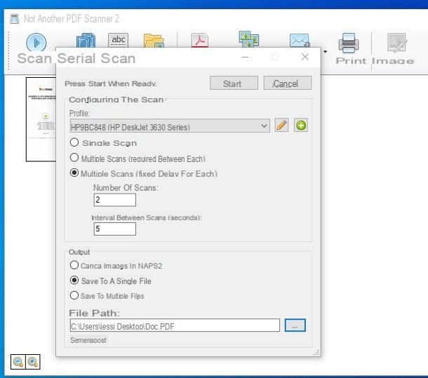 How to scan multiple pages to PDF