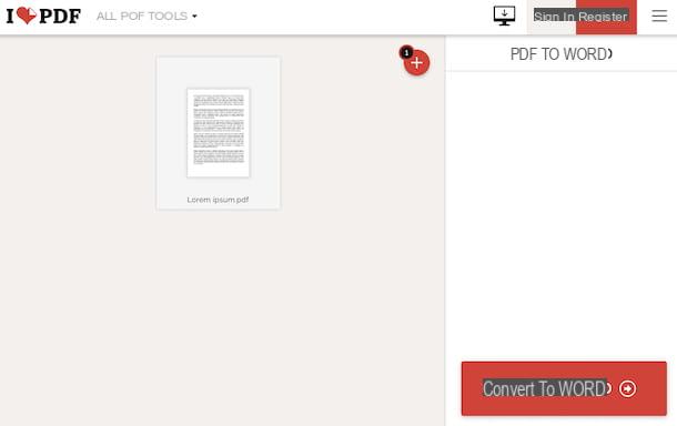 Convertire PDF in Word gratis