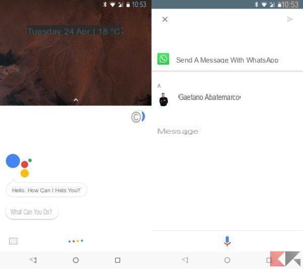 Come inviare messaggi WhatsApp con “OK Google”