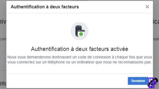 How do I activate two-factor login on Facebook?