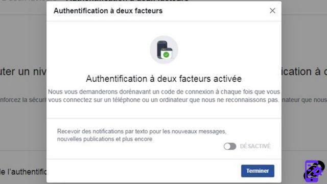 How do I activate two-factor login on Facebook?