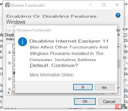 Désinstaller Internet Explorer de Windows 10 et 8.1