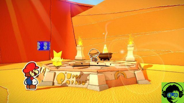 Paper Mario: El rey del origami - Corta la serpentina amarilla | Tutorial del templo de las setas