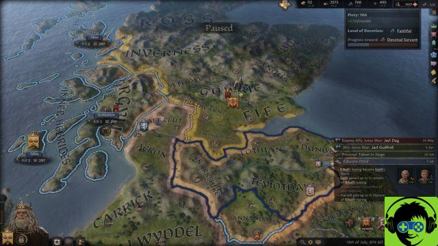 Cómo ganar piedad en Crusader Kings 3