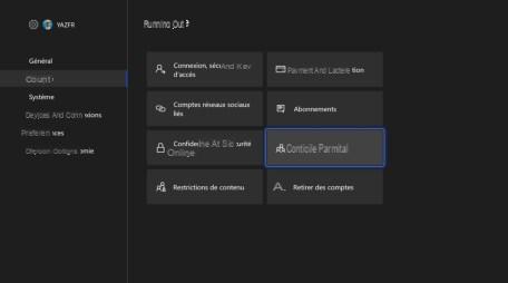 Como configuro o controle dos pais para o Xbox?