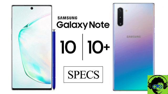 Samsung acaba de publicar especificaciones para Galaxy Note 10 y Galaxy Note 10+