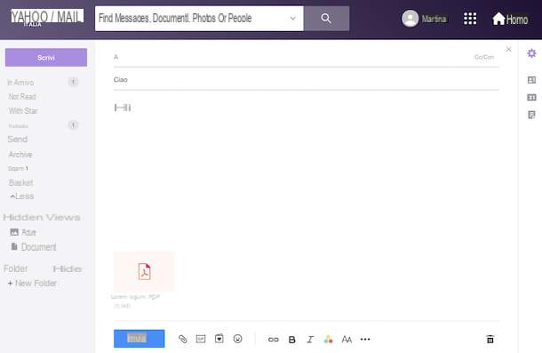 Come inviare un documento PDF via email