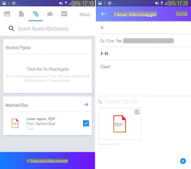 Come inviare un documento PDF via email