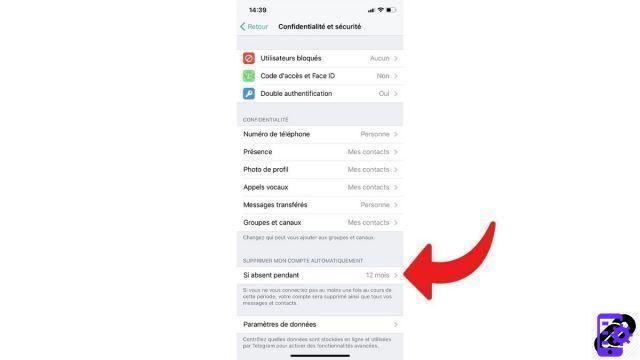 Como agendar o apagamento automático da minha conta no Telegram?